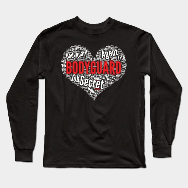 Bodyguard Heart Security Guard graphic Long Sleeve T-Shirt by theodoros20